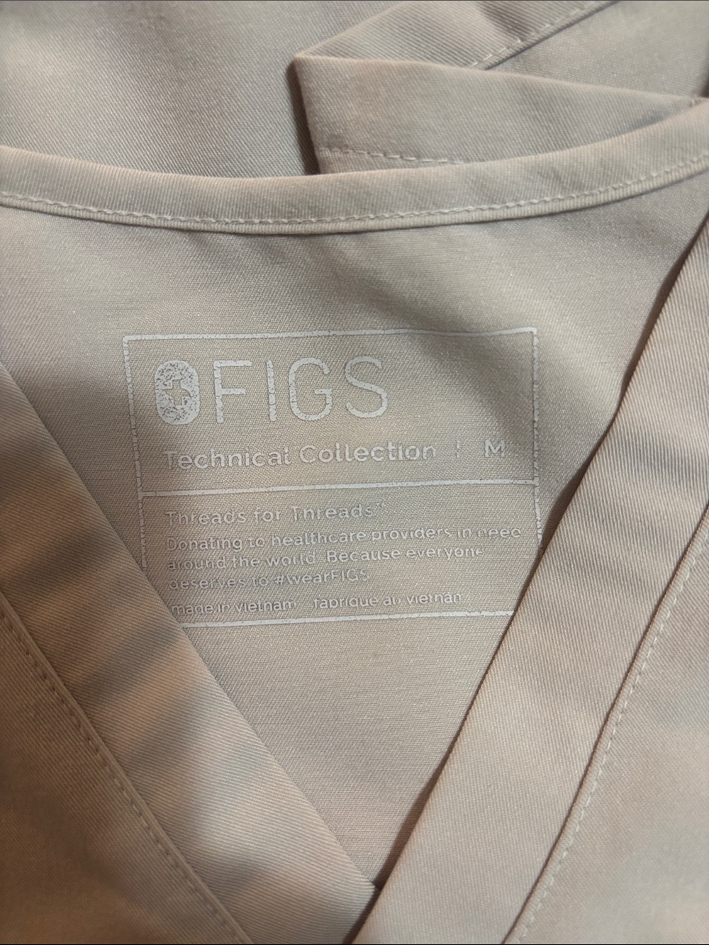 Figs Scrub Set Color: Bone - Picture 3 of 3